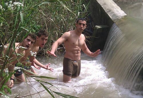 Hot bulging Israeli swimmers in wet underwear