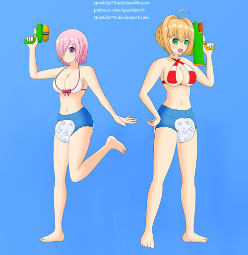  Another personal picture of Mash Kyrielight and Nero Claudius from the Fate series.My Patreon: http