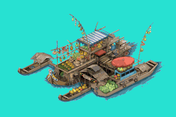 pixeloutput:  Floating Market by Socnau