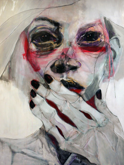 redlipstickresurrected:  William Stoehr (Boulder, CO, USA) - Caitlin 1, 2015  Paintings: Acrylics on Canvas  