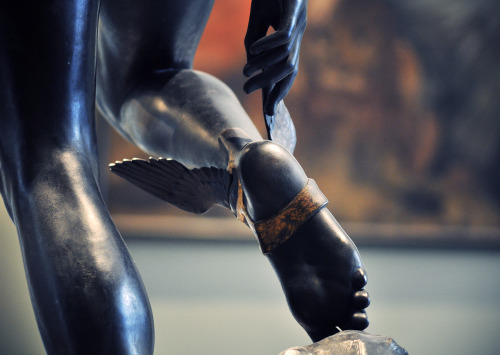 emmahyphenjane: 422. Mercury Fastening His Heel-Wings by François Rude, Detail - Musée