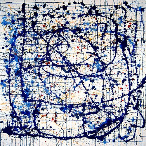 iosonorockmaballoiltango:Jackson Pollock - Blue with a hint of yellow and red