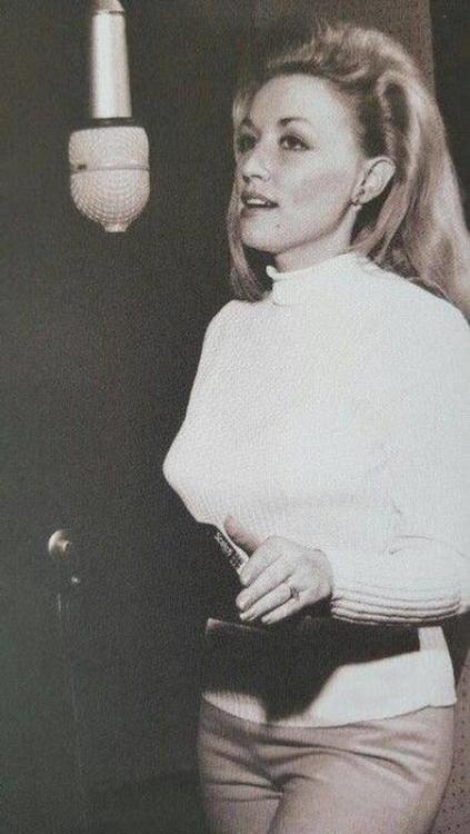 through-a-historic-lens:Dolly Parton in the studio, 1966.