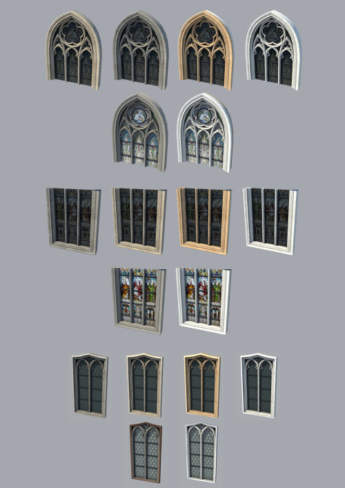 Hello Everyone:), I would like to share this set with you, it contains: Two story gothic windows, a 