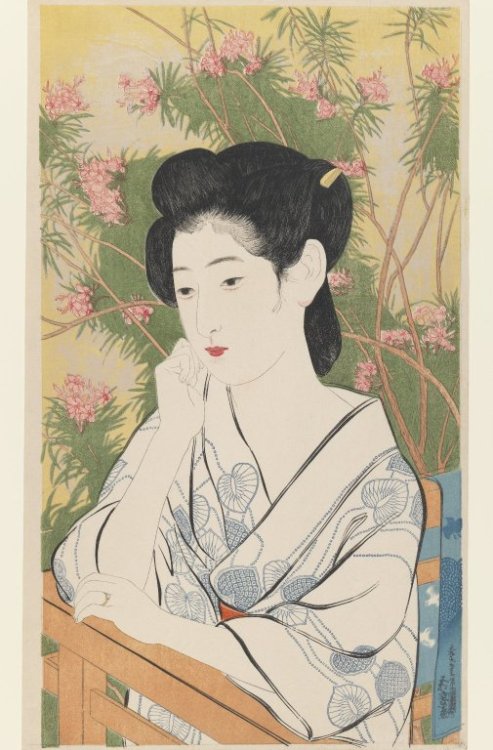 Woman at a Hot Spring Hotel, Hashiguchi Goyo, 1920s