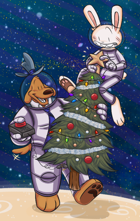 Sam and Max Secret Santa contribution for @ceiling-tittys-dot-com! Really had a ball making this and