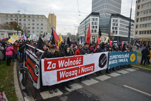 leftside1312:Around 15 thousand people took part in the antifascist march at Warsaw 11.11.2019. It w