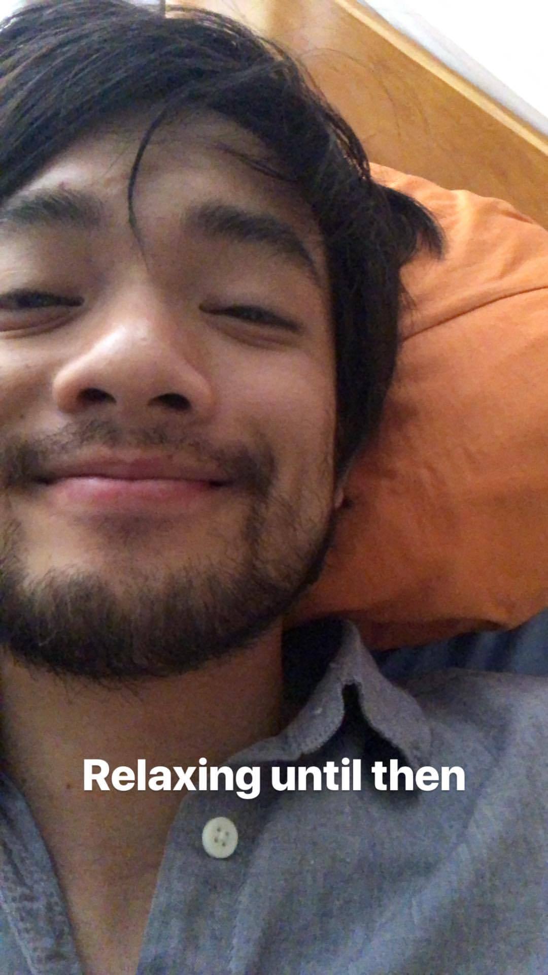 celebswhogetslepton:Osric Chau on his Instagram Story (7 July, 2018)