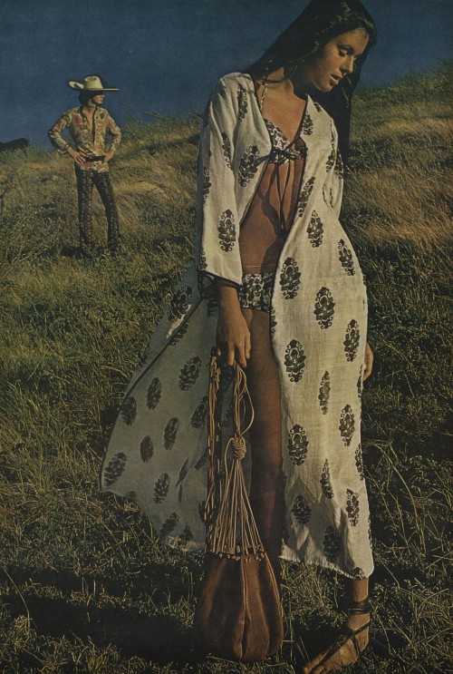 Alexis Waldeck - Pilar Crespi Wearing a Bikini &amp; Caftan by Snapdragon (Vogue 1970)