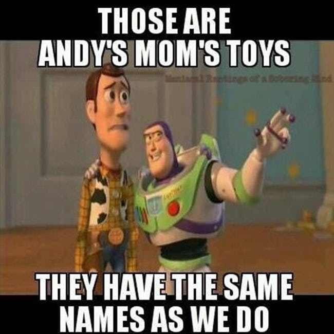a-sweetheart-being-40:  I wonder who has more toys… Andy or his mom… 🤔