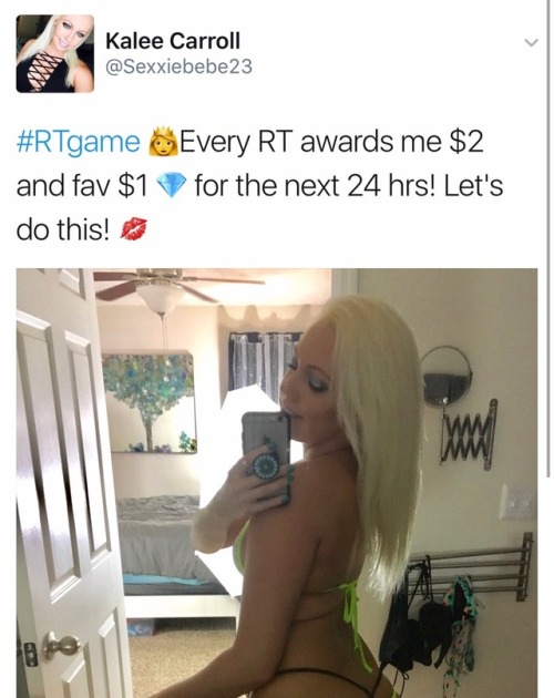 RT game on twitter! Help me out please! Twitter.com/sexxiebebe23