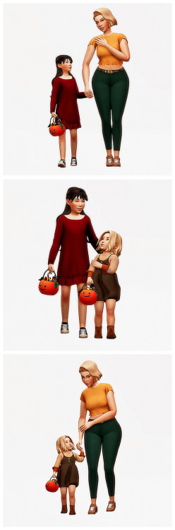 sim-bubble: Simblreen Treat - Trick or Treat Poses 2.0 This is kind of a remake of my older trick or