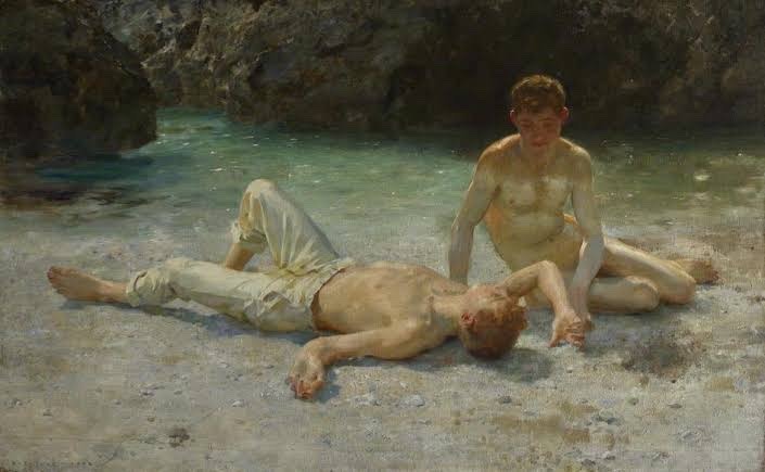 gayartists:Noonday Heat (1903), Scott Henry Tuke