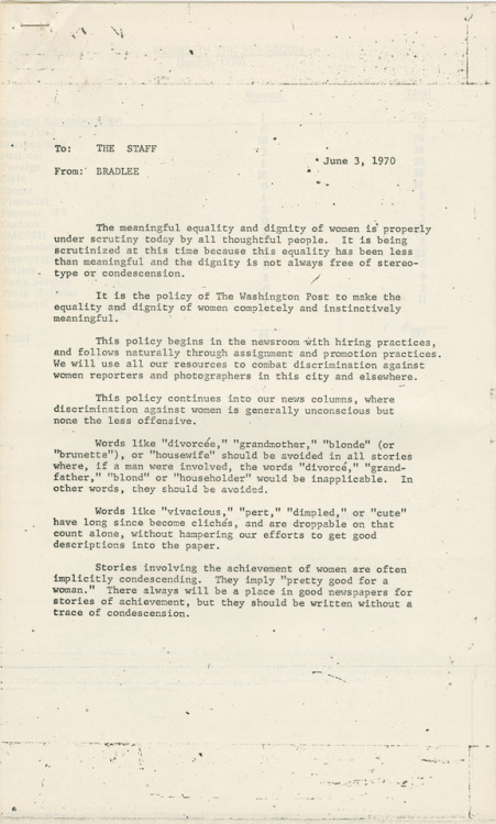 Ben Bradlee&rsquo;s archive from work at newsrooms of Newsweek and Washington Post, diaries, speeche