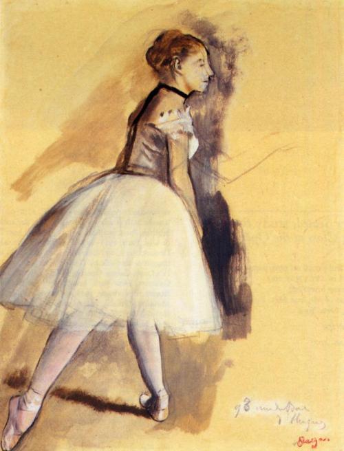 Danser Standing (study) - Edgar Degas 1872ImpressionismDrawing Pastels