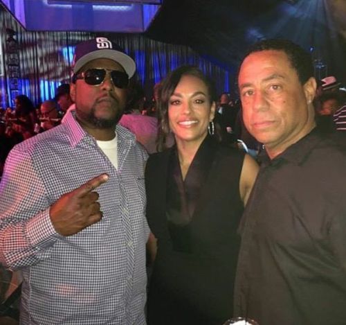 Ren, Tomica and Dj Yella at the Straight Outta Compton Premiere 