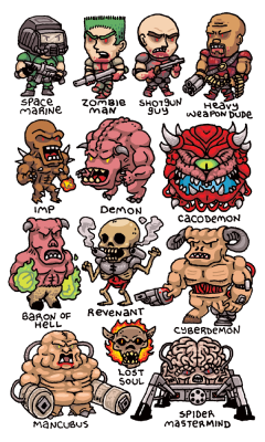 effingdecaf:  Chibi Doom Characters 