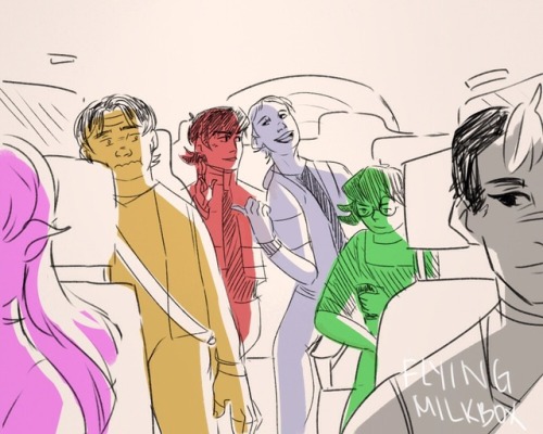 Based off an actual group photo with my friends!! I imagine the voltron squad as such too (btw allur