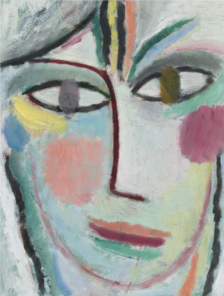 adapto:    Alexej von Jawlensky  Saviour’s Face (1920) &amp;  Head Of A Woman