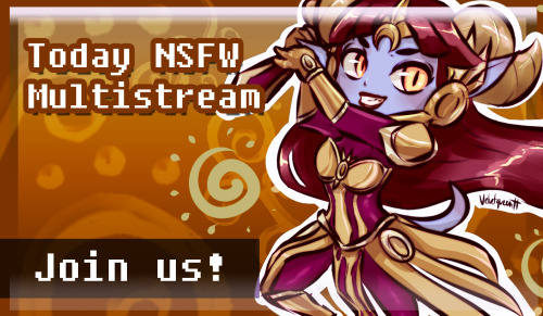 zaun-derground:  velvetqueenh:  https://www.picarto.tv/live/multistream.php?watch=VelvetQueenHNSFW MULTISTREAM OnlineWith Zaunderground! and Kyoffie (will join later)  Yeayo!