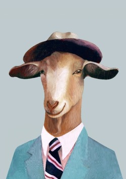 animalcrew:  &ldquo;Mr Goat&rdquo; by Animal Crew on INPRNT