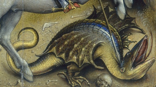 Saint George and the Dragon (detail) - Rogier Van Der Weyden 1432/1435 ca. oil on panel15,2 × 11,7 c