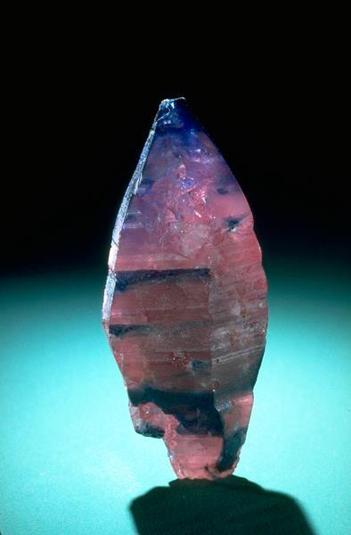 Ruby and sapphire, intergrown…In a recent post we shared a corundum crystal from Nepal in whi
