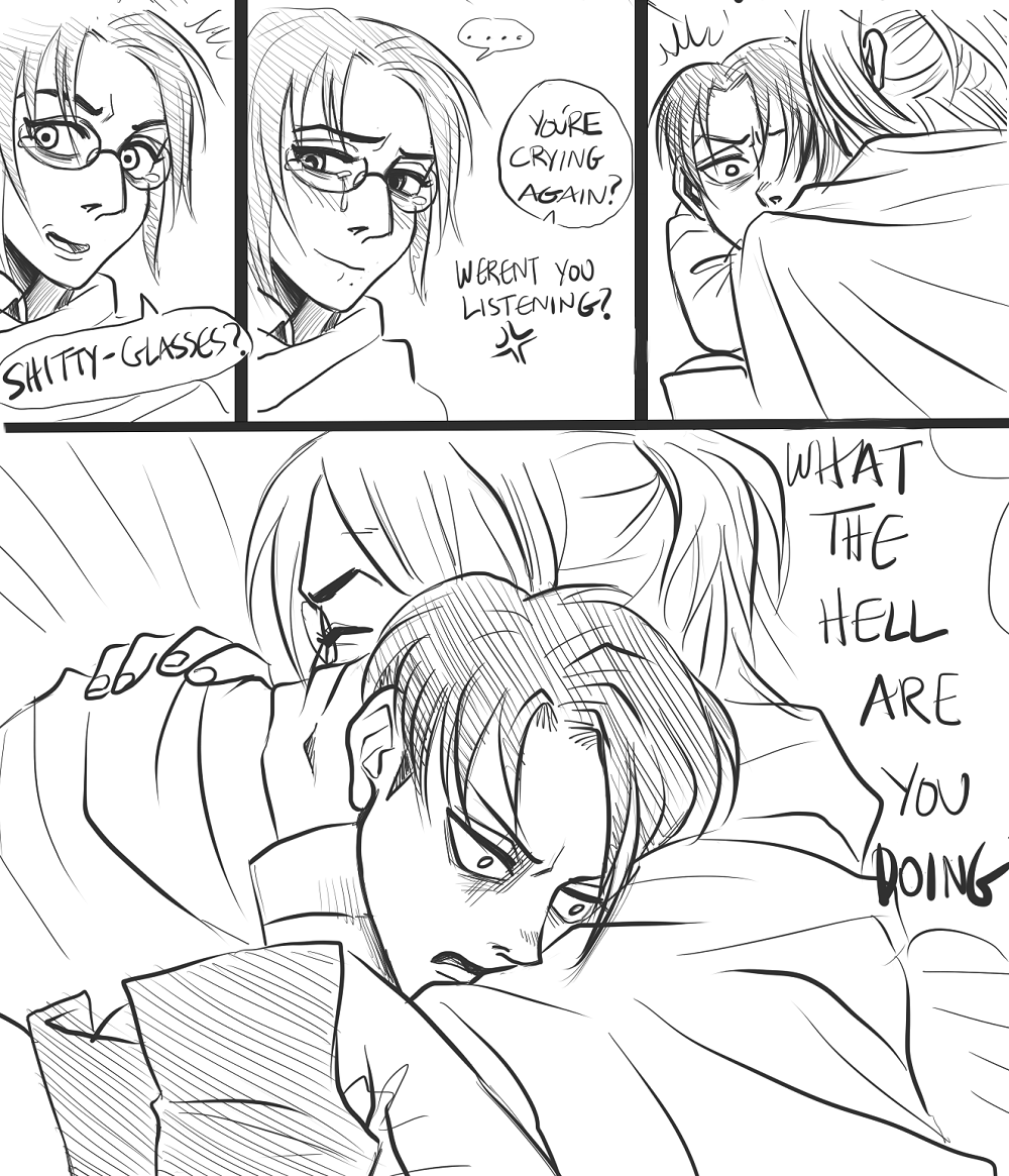 drinkyourfuckingmilk:  I wanted to draw the origin of the “shitty-glasses” nickname