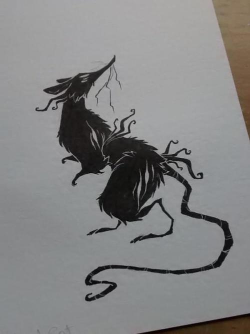 zestydoesthings: Some more Eldritch #Inktober pieces. Shub-Niggurath, Azathoth, a Ghoul, a Rat (in t