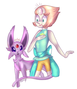 poxxly:  Pearl and Espeon ,Pearleon. \o/ 