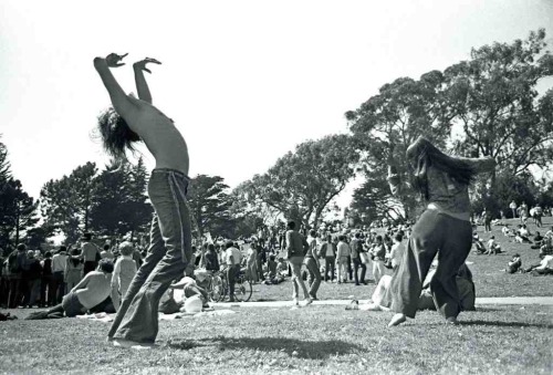 sunsetsandheaddress:  Summer of Love event in 1967 know as the start of the hippie revolution. Hippies gathered and shared love and loss of sexual inhibition.