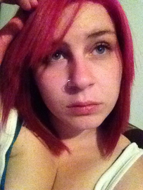 My “not entirely sure how I feel right now, but I just dyed my hair pink, so I’ll be okay” face.  Wow, I’m cute.