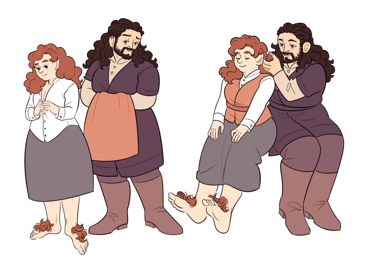 serenity-fails draws things — Rule 63 Bilbo and Thorin… I might