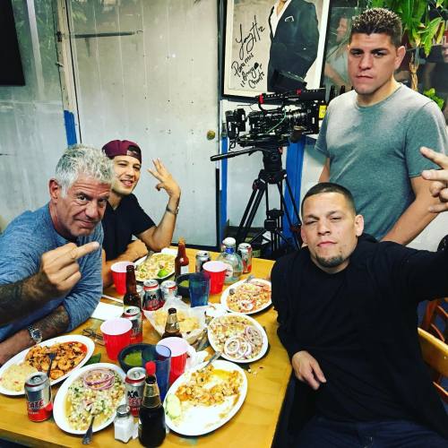 Nothing special, just Anthony Bourdain hanging out with The Diaz Brothers and Gilbert Melendez :)Pic