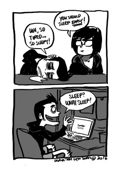 everydaycomics:  Its a vicious cycle lately… I need to stop surfing through imgur and tumblr alot now and get lots of sleep. 