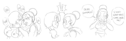 Chichi couldn’t help herself in the end. XD Yet another batch of sketches I finished while watching DBZ Kai last night! I just got so inspired to do so! I love watching the dub!Hope you guys enjoyed this little series of strips! Started out really spontan