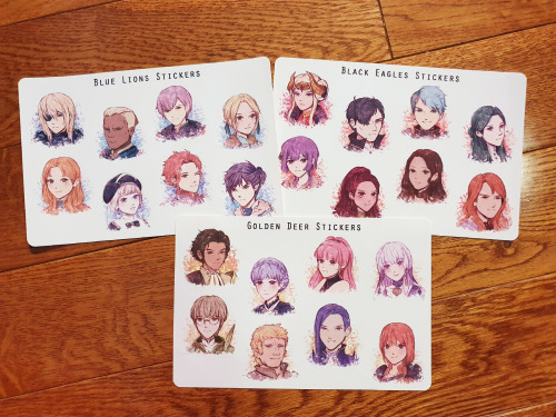 Sticker sheets are now available on my Etsy! Single stickers have been added as well for the new des