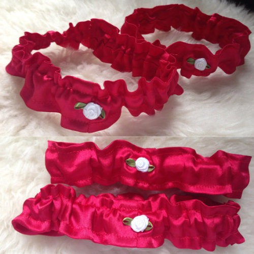 Satin Burlesque Garter Red Bridal Garters CLEARANCE SALE by DelilahBurlesque http://ift.tt/2aB94EF