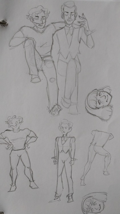 luiciones-art:A bunch of shitty sketches. I can’t seem to get Robbie’s face right. Pls tell me what 