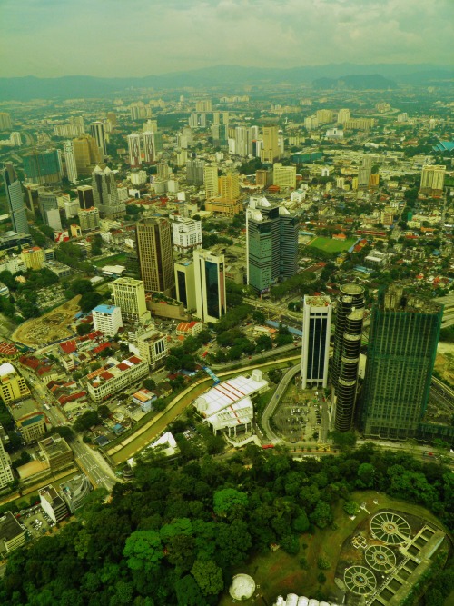 Kuala Lumpur, Malaysia. One perspective of the city from the KL Tower.