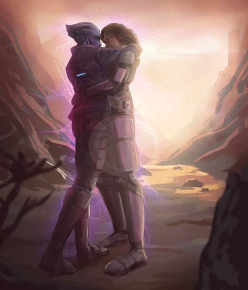 Commission for Addi of their Ryder and Peebee. If you’re interested, please click here for mor