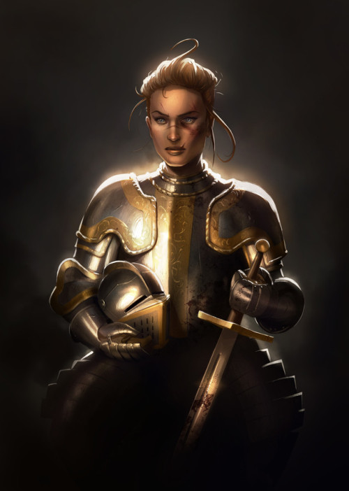 wearepaladin:A knight portrait byChristine Deschamps