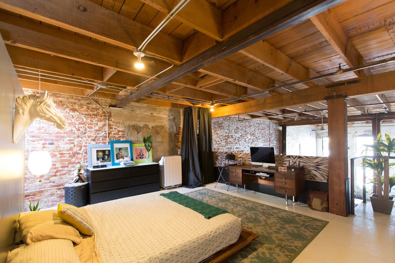 gravityhome:  Brick Loft in Los Angeles (you can also rent it on airbnb)   gravityhomeblog.com