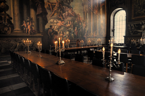 mortisia: The dinning room by Romain CHASSAGNE The painted hall in the Old Royal Naval College,