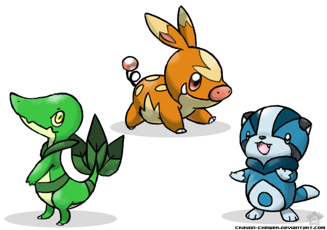 Generation 5 starter pokemon 2 by matttheapple