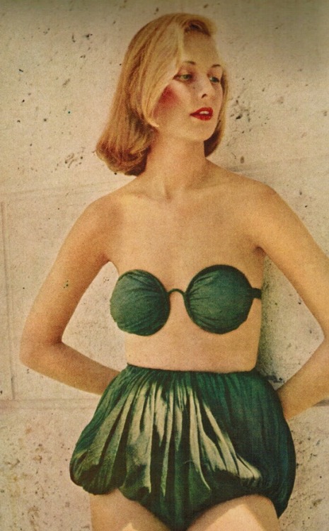 theniftyfifties: Bikini by Claire McCardell, 1950s