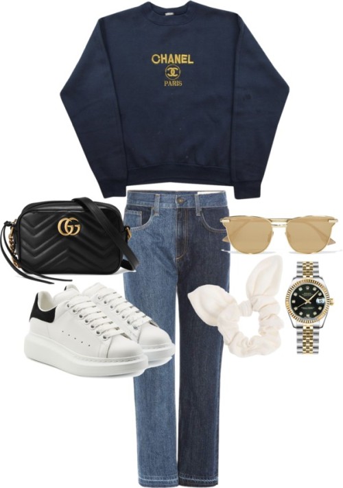 Untitled #23655 by florencia95 featuring alexander mcqueen sneakers ❤ liked on PolyvoreChanel vintag
