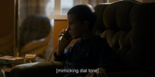 Eleven Uses A Telephone For The First Time from s1e3 13m29s just one actor no dialog no special effe