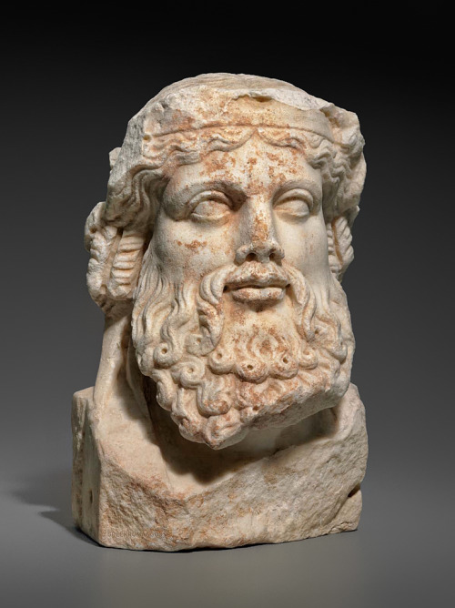 greekromangods: Herm bust of Dionysos Roman; Imperial Period, 50–140 AD Marble from Carrara in north
