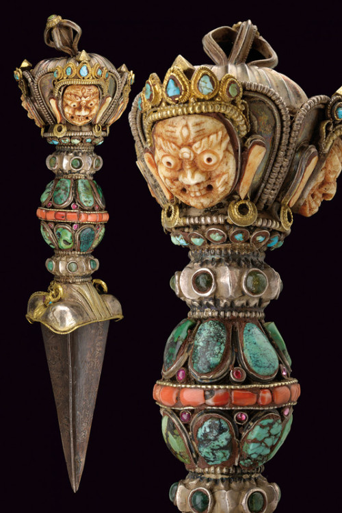 Tibetan dagger, late 19th century.from Czerny’s International Auction House